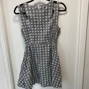 Marant Gray & White Eyelet Dress